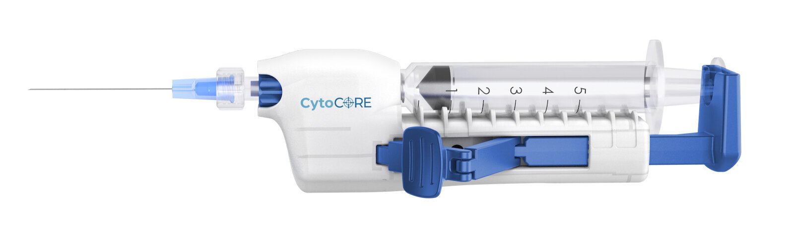 The hand-held needle biopsy device called CytoCore.
