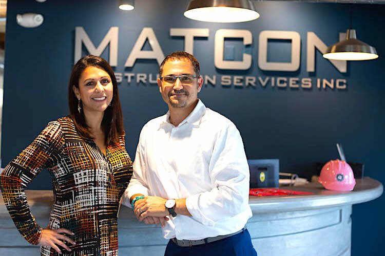 Marynes Mateos, Managing Director, and Derek Mateos, CEO and President, of Matcon Construction Services moved company headquarters to Tampa Heights.