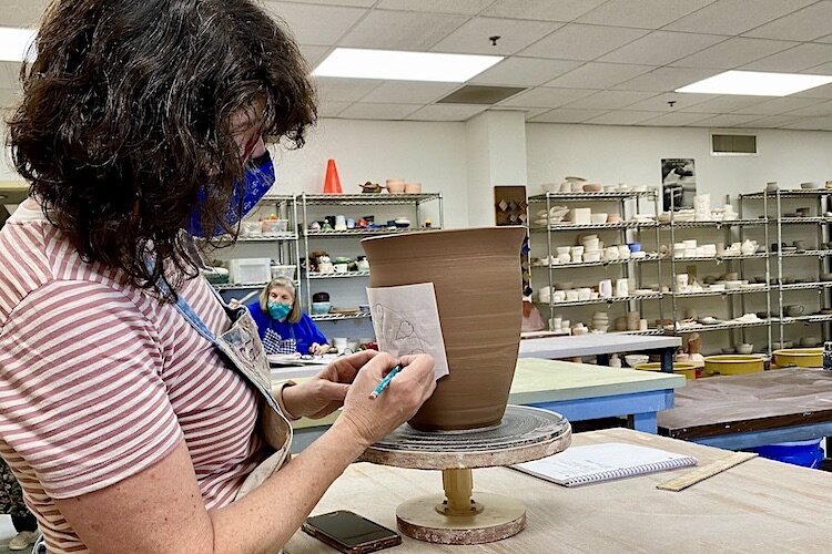 Miriam Zohar, pottery studio manager at Carrollwood Cultural Center, teaches classes in ceramics.