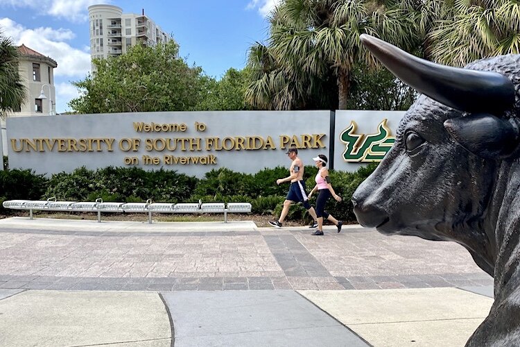 The USF Park on the Tampa Riverwalk near the Tampa Convention Center.