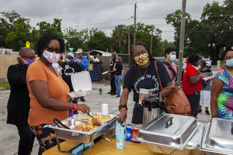 Every business on Candy Lowe's Black Business Bus Tour welcomes visitors with refreshments and open arms.