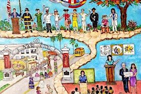 Ben Cardoso was the 2020 Tampa Hispanic Heritage Poster Contest Winner with his piece titled, "The Children are Our Future.''