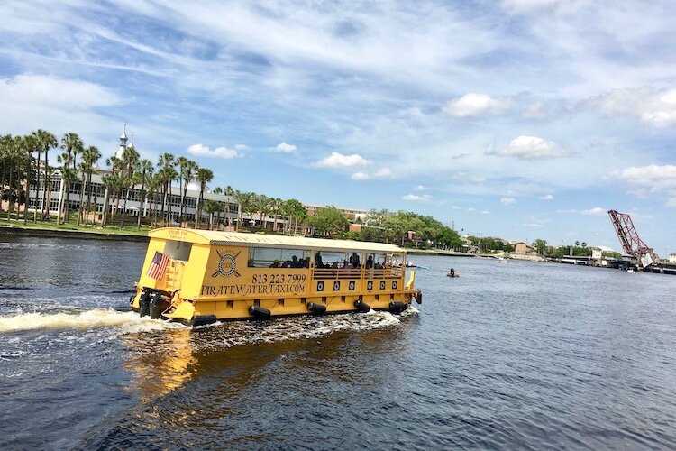 Choices for getting around Tampa include regular water taxis.