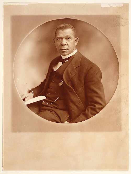 Portrait of Booker T. Washington.