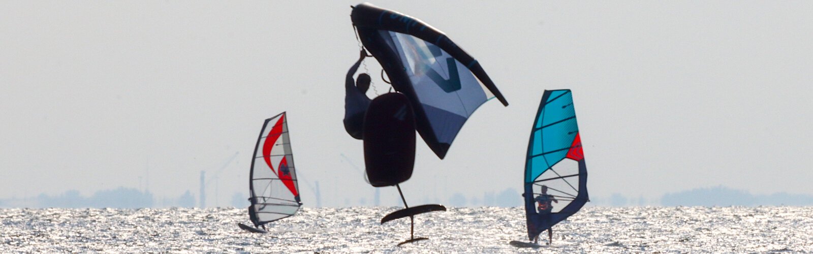A windsurfer's paradise can be found just off St. Pete Beach.