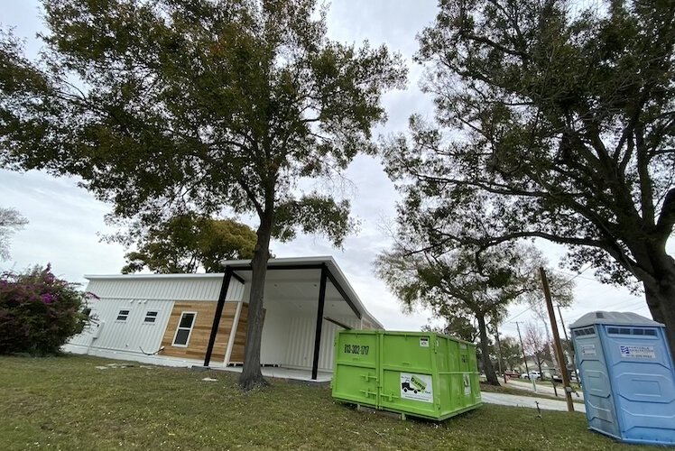 A private property owner in West Tampa opts to build a new home out of shipping containers rather than pay for expensive new construction.