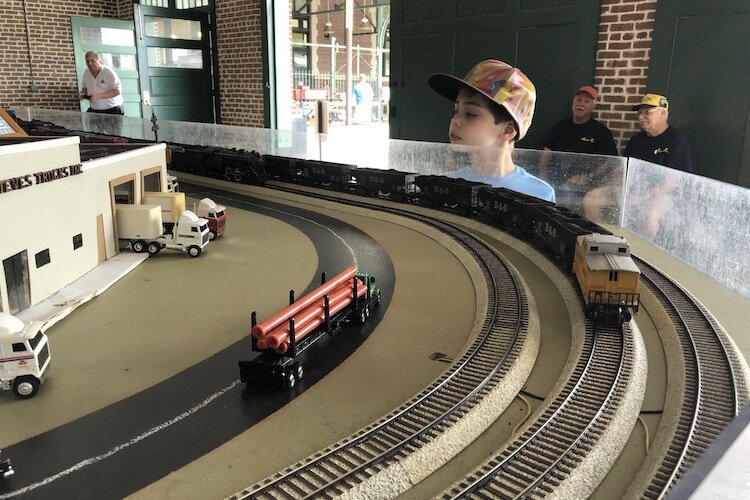 The appeal of trains crosses generations.