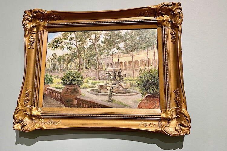 Artist Helen Savier DuMond’s portrayal of the Ringling Art Museum in Sarasota.