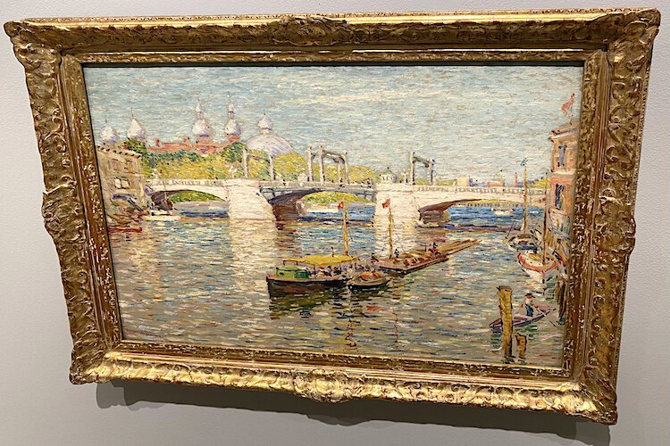 Artist Reynolds Beal’s portrayal of the Hillsborough River with the University of Tampa’s minarets in the background.