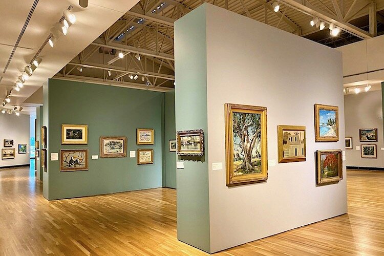 Frames used to display the Florida artwork in the Vickers Collection at the Harn Museum of Art in Gainesville are as unique as what they contain.
