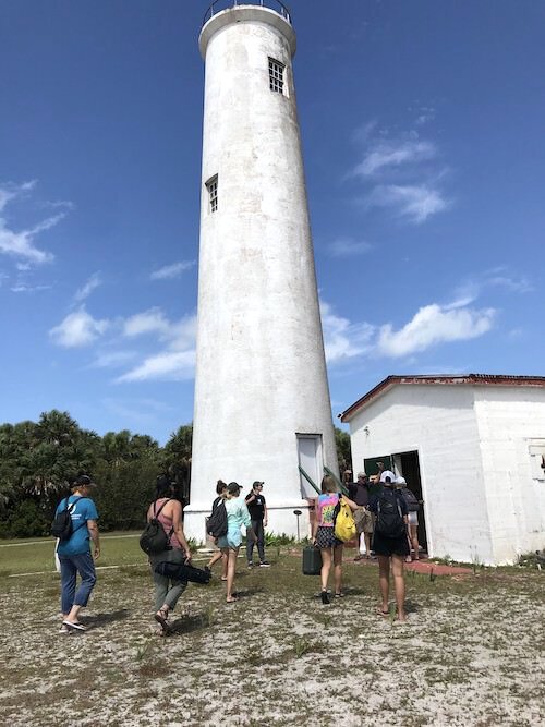 USF Patel College Sustainable Tourism students are working with the Egmont Key Alliance and other stakeholders to create an on-site visitor resource center at the historic lighthouse site.