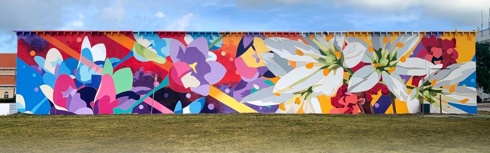 DAAS’ mural in his Ikebana Series, “Lily, Periwinkle & Jatropha,” which can be found at 701 Franklin St. in Clearwater.
