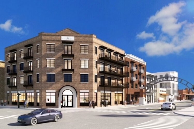 Casa Marti, a 127-unit apartment development at  the gateway to the Ybor City Historic District,  will include street-level retail space..