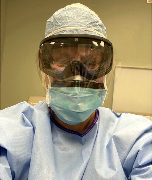 Dr. Jason W. Wilson at work at Tampa General Hospital