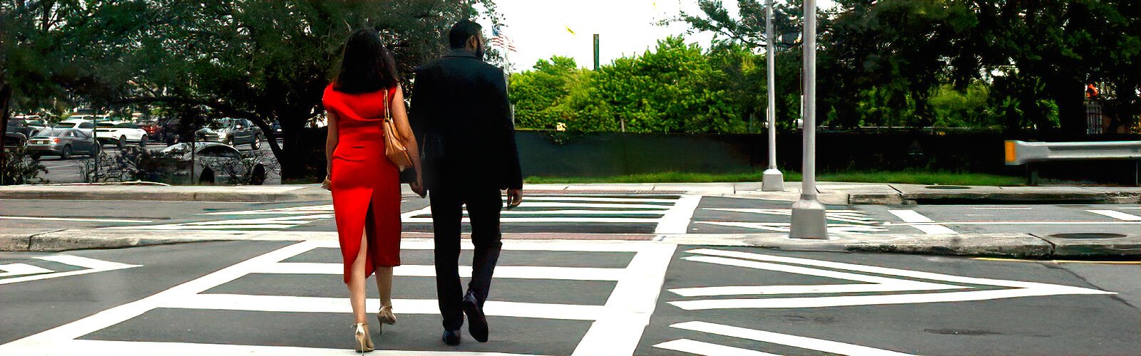 A spiffy couple makes their way to one of the Fourth Friday cultural venues.