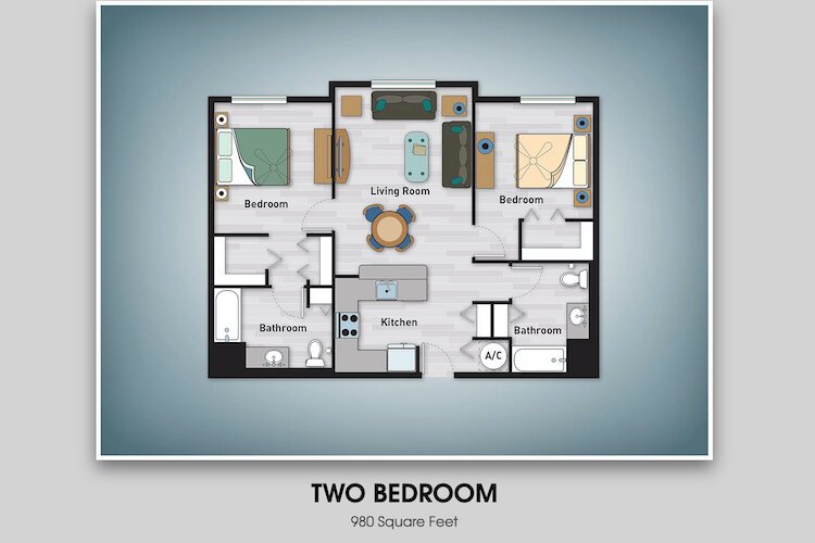 Uptown Sky apartments will offer 2- and 3- bedroom units.