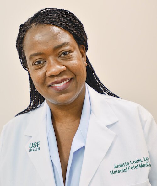 Dr. Judette Louis, Chair of the Department of Obstetrics and Gynecology at USF Health
