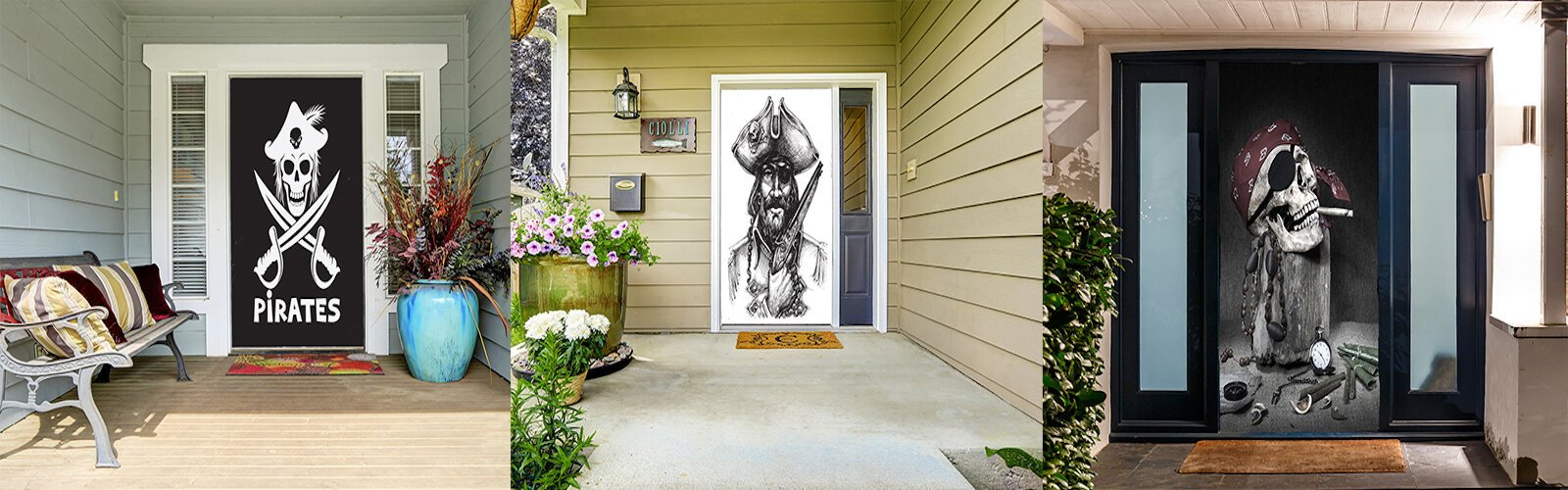 Doorfoto offers a variety of door coverings for Gasparilla as well as custom-made options.
