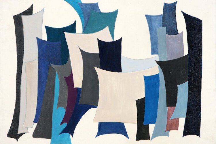 Huguette Caland (Lebanon), City II, 1968, Oil on canvas, Collection of the Barjeel Art Foundation, Sharjah, UAE