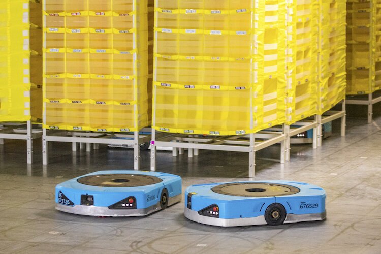 Amazon robots are expected to make employees' jobs easier.