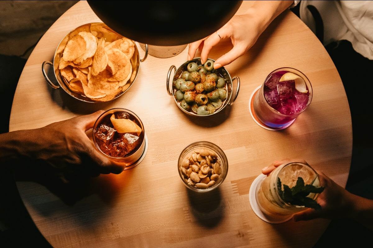 Starting the night with cocktails and light bites.