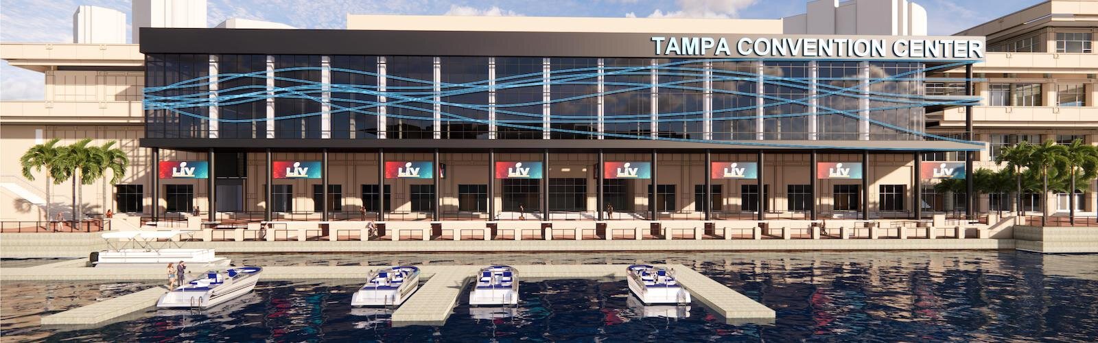 The majority of renovation work now underway at the Tampa Convention Center will take place on the outside of the building, which sits on the Hillsborough River in downtown Tampa.