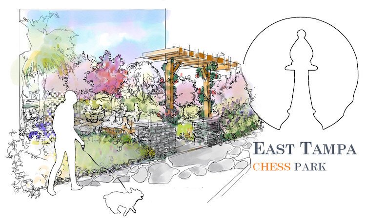 The East Tampa chess park proposal earned Joshua L. Jones the AIA Tampa Bay Merit Award for Architecture in 2017.