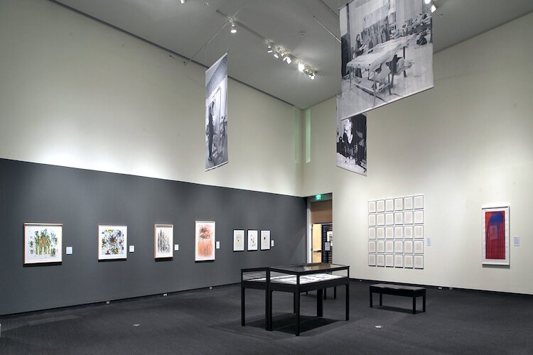 Installation view, Marks Made: Prints by American Women Artists, 1960s to the Present, an exhibition curated by Katherine Pill in 2015.