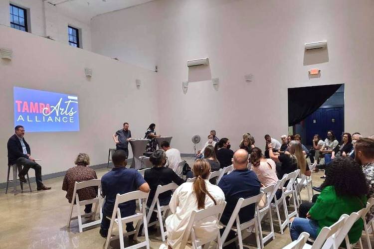 One of the town hall meetings took place at Rialto Theatre in Tampa Heights.