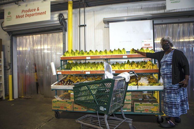 Ybor City resident Janie Carter, who describes herself as "a grandma who likes to cook for all my family,” shops once a week for her fresh fruits and vegetables.