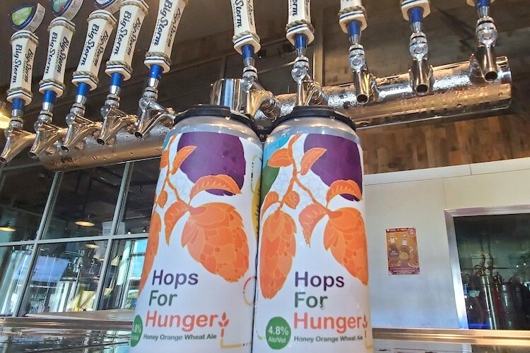 Hops for Hunger is a honey wheat orange ale available for a limited time at Big Storm’s four tap rooms in Clearwater, Orlando, Odessa, and Cape Coral.