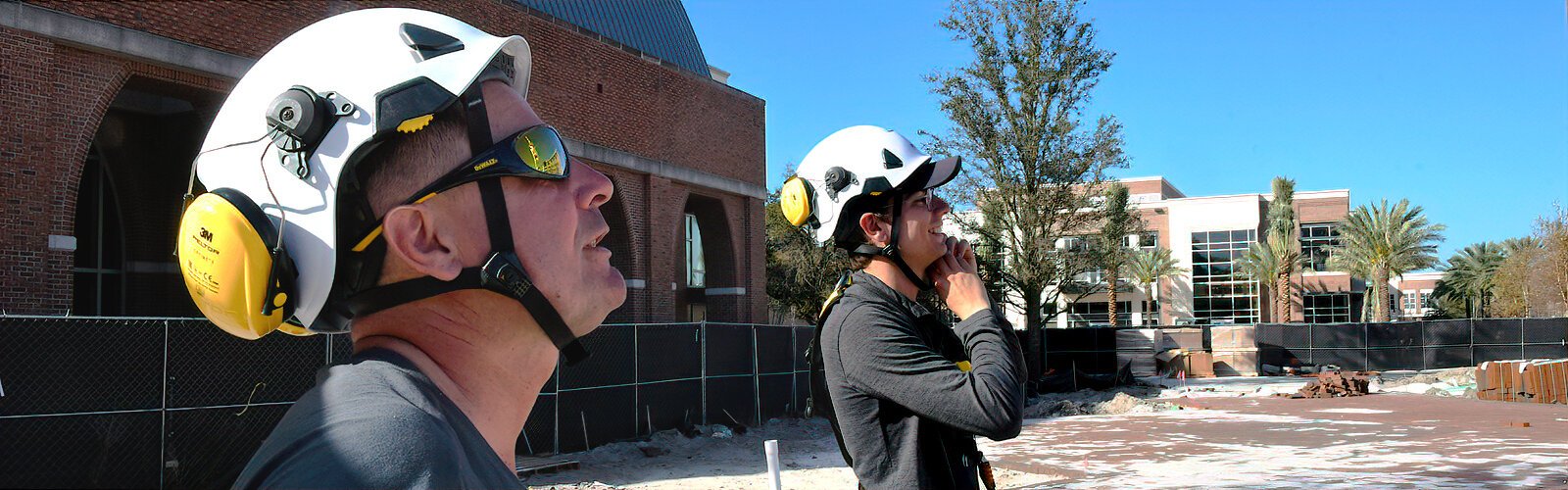 Engineers Cyril Paccard and his nephew Thomas Paccard oversee  installation of Ars Sonora and the wiring of 6 miles of underground cables connecting the bells’ dynamic strikers to a piano keyboard and state-of-the-art software in Sykes Chapel.