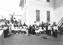 Children's coronation at Dobyville Elementary School, 307 South Dakota Avenue.