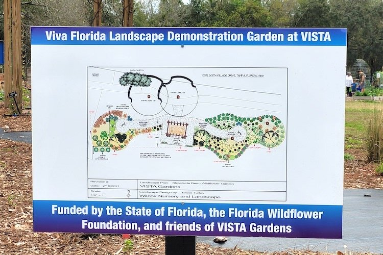 Plans for the landscape garden that will be on the berm to educate passersby about native wild flowers.