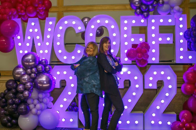 Attendees of the Women's Conference of Florida lined up thorughout the day for photo opportunities and to express their playful side.