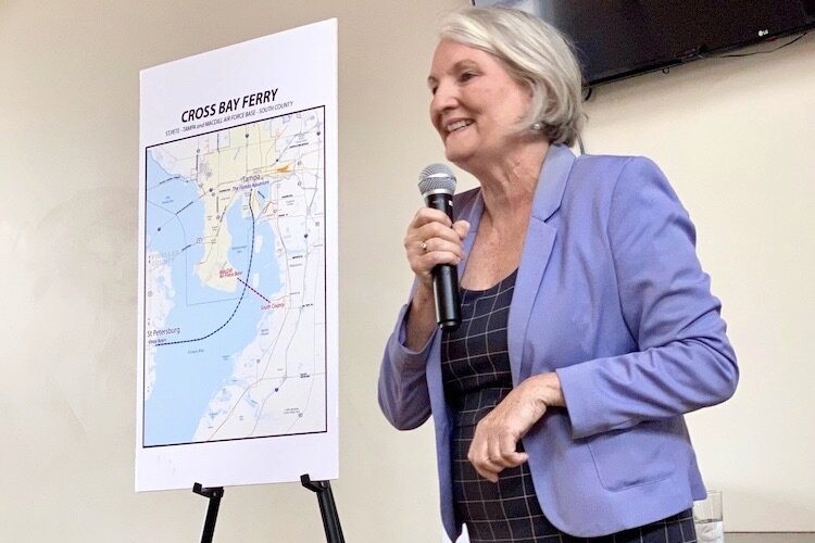 Hillsborough County Commissioner Pat Kemp talks about plans to create year-round ferry service across Tampa Bay.