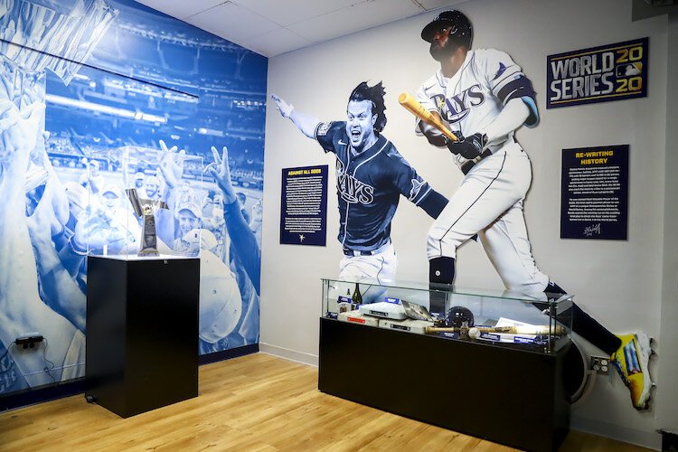 A section in the new Rays Museum honors the 2020 World Series team that lost to the Dodgers.