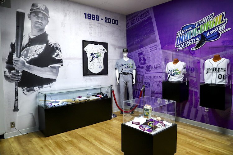 The new Rays Museum pays tribute to the early years of the Devil Rays (1998 until 2008).