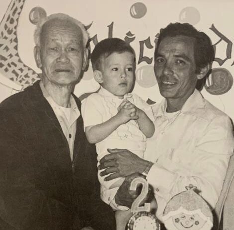 Sabrina’s Great Grandfather from Canton, her grandfather and her dad (both born in Cuba). Lissette Campos' brother in-law (Sabrina’s dad) is the toddler in the photo.