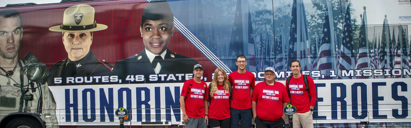 The ​Carry the Load bus, one of five traveling the U.S. throughout May to restore the true meaning of Memorial Day.