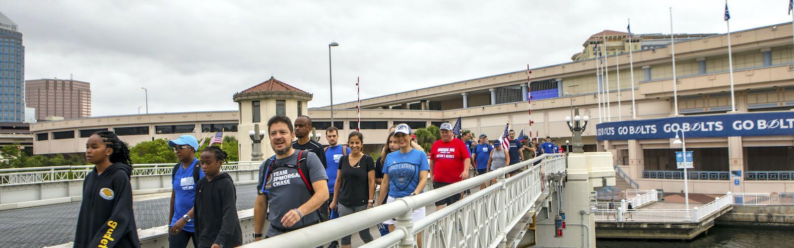 The Carry the Load march to honor the true meaning of Memorial Day moves down Bayshore Boulevard