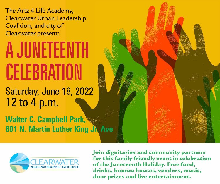 Events in Clearwater and across Tampa Bay celebrate Juneteenth this weekend.