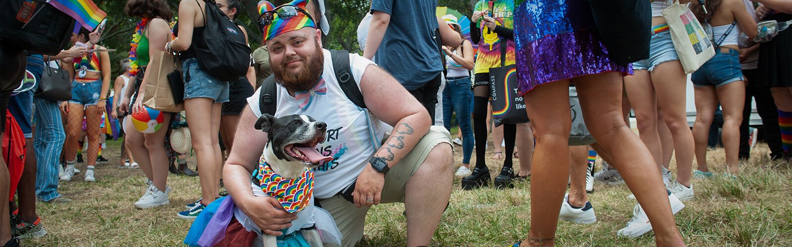  Aiden Elmore, from Sarasota, brought his dog, Emilie, to this years St Pete Pride Parade. It was Aiden’s third time attending the event.