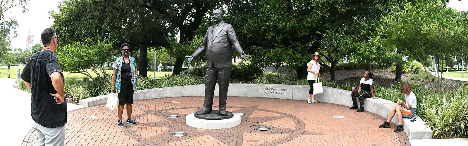 Perry Harvey, Sr. was a leader by example and an important force in Tampa’s civil rights struggle. His statue by Joel Randell welcomes visitors with open arms.