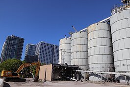 The Ardent Mills flour mill downtown is being demolished as Tampa's industrial past makes way for its live, work,play mixed-use future.     