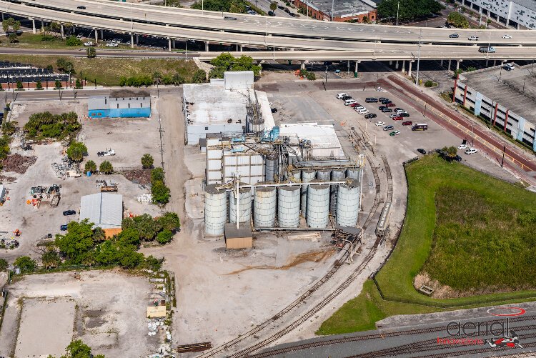 An aerial view of the Ardent Mills plant on South Nebraska Avenue.