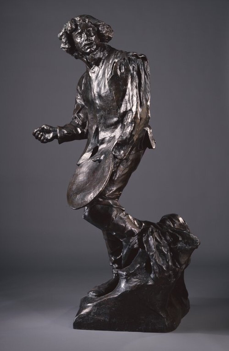 Auguste Rodin's sculpture of Baroque painter Claude Lorrain is part of a Rodin exhibit at the Polk Museum of Art.
