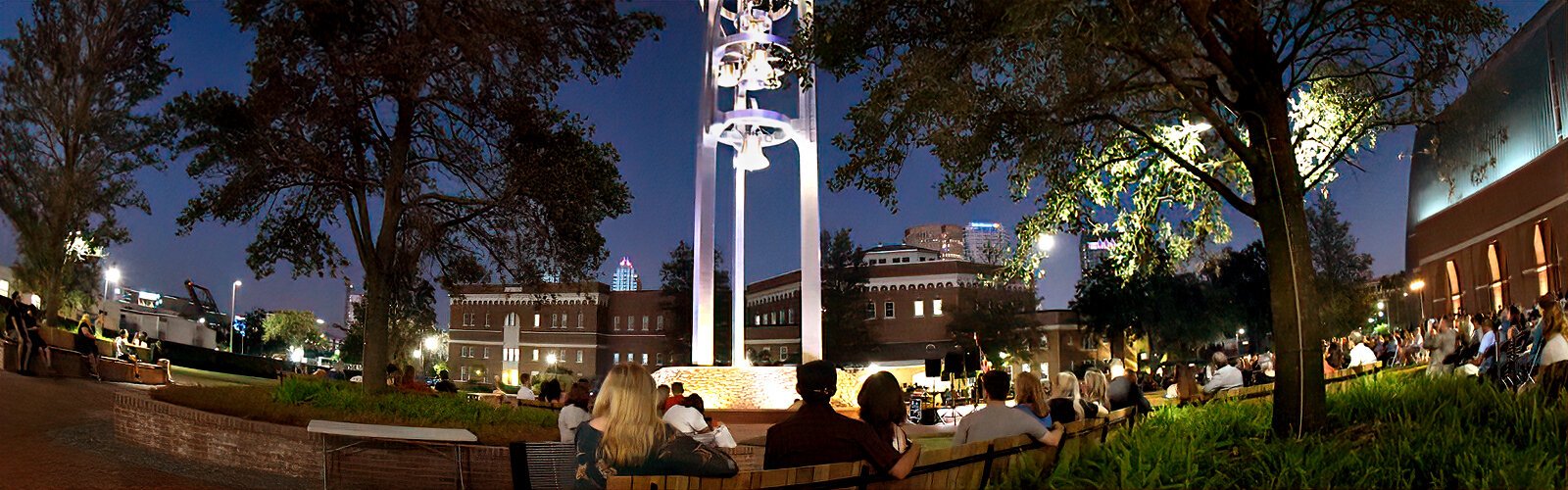 The Ars Sonora is the focal point of Sykes Plaza at UT, which offers the University community a place for inspiration, reflection and entertainment.