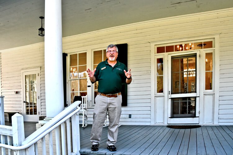 Visitor services associate Richard Kane is one of the knowledgeable docents who lead weekend tours run by the Tampa Bay History Center.