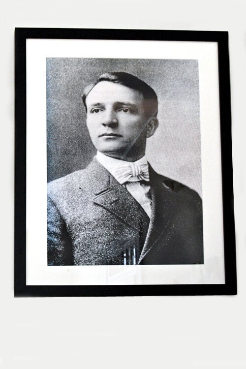  Black and white photo of Raymond Robins, who bought the house with his sister Elizabeth in 1904.